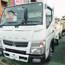  三菱 キャンター 2tダンプ 全低床　ETC 中間ピン （ホワ...