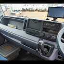  三菱 キャンター 3t 全低床 ワイドロング 4段クレーン付　 （白） トラックの画像