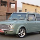  日産 パオ 1.0　HID　ローダウン　アルミ　シートカバー （ライトグリーン） ハッチバックの画像