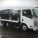  いすゞ エルフ 積載車　ETC ウインチ 作業灯 ストロボ　6MT （ホワイト） トラックの画像