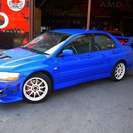  三菱 ランサーエボリューション 2.0 GSR VII 4WD　C-WEST エアロ （ブルー） セダンの画像