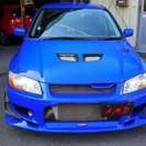  三菱 ランサーエボリューション 2.0 GSR VII 4WD　C-WEST エアロ （ブルー） セダンの画像