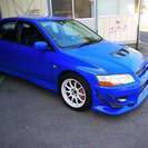  三菱 ランサーエボリューション 2.0 GSR VII 4WD　C-WEST エアロ （ブルー） セダンの画像