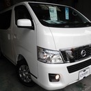 日産 NV350キャラバン 2.5 プレミアムGX ロングボディ ディーゼルターボ 4WD　 （ホワイトパール） ミニバンの画像