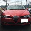  アルファ　ロメオ アルファ156スポーツワゴン JTS セレスピード　5速MTモード付　クロ革 （レッド） ステーションワゴンの画像