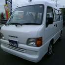 スバル サンバー 660 VC 4WD　社外アルミ両側スライド （ホワイト） ハッチバック　軽自動車の画像