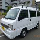  スバル サンバー 660 トランスポーター　キーレス 社外グリル （ホワイト） ハッチバック　軽自動車の画像