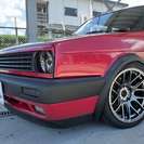  フォルクスワーゲン ゴルフ GTi 16V　ローダウン　社外16インチアルミ （ワインレッド） ハッチバックの画像