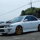  スバル インプレッサSTI 2.0 WRX バージョンIV 4WD　マフラー （ホワイト） セダンの画像