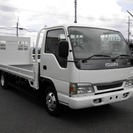  いすゞ エルフ バイク輸送仕様　ワイド超ロング　垂直ゲート （...