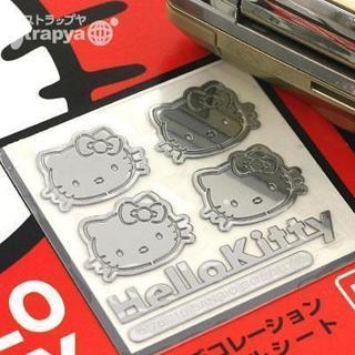 [Hello Kitty]ハローキティ デコメタシール01(シルバー/キティ小)の画像