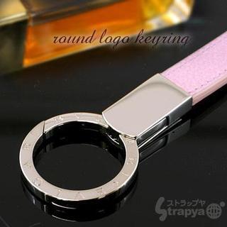 [BVLGARI/ブルガリ]ラウンドロゴキーリング（ライトピンク）の画像
