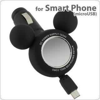 ディズニー デジタルチャージャー車の充電器(microUSB端末用/ミッキー)の画像