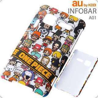 [au iida INFOBAR(A01)専用]ワンピースキャラクターシェルジャケット(手配書)RT-OA01A/WT【infobar ケース/infobar ジャケット/infobar カバー/infobar ワンピース】【ホワイトデーラッピング対象商品】の画像