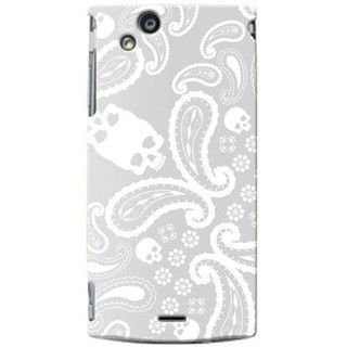 [予約][docomo Xperia arc SO-01C専用] 全面プリントケース(ペイズリー/TYPE2 グレー)[納期約4週間前後]【SECOND SKIN/セカンドスキン】の画像