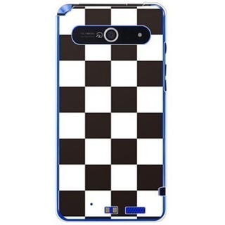 [予約][au ARROWS Z ISW11F専用] プリントケース クリアベース(チェッカーフラッグ B)[納期約4週間前後]【SECOND SKIN/セカンドスキン】の画像
