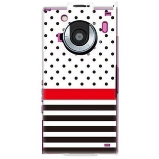 [予約][docomo REGZA Phone T-01C専用] プリントケース クリアベース(ドット/ボーダー ホワイト)[納期約4週間前後]【SECOND SKIN/セカンドスキン】の画像