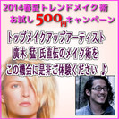 2014春夏トレンドメイク 体験(500円) キャンペーン！