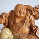 一本の黄楊の木で作った布袋像ですの画像