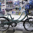 [935]中古自転車　マルキン　ミニベロ　小径車　20インチ　6段変速　オートライト　BAA自転車安全基準適合　グリーン