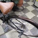 [1119]中古自転車　シティサイクル　27インチ　外装6段　ブラック×ブラウンの画像