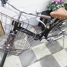 [1119]中古自転車　シティサイクル　27インチ　外装6段　ブラック×ブラウンの画像
