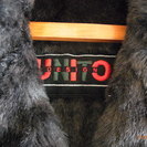 上質の未着用紺色上質なコート。襟と裏はファー付き。暖かくて、お洒落。980円。再投稿、9月20日現在受付中の画像