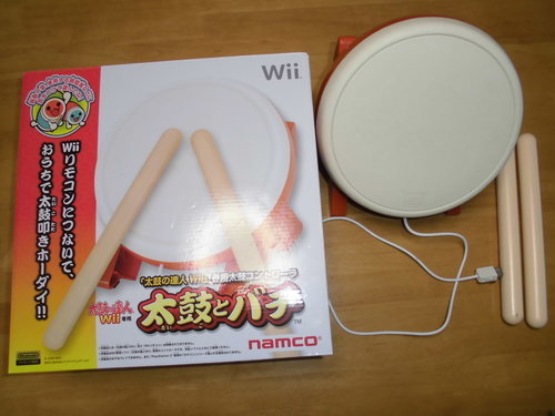 太鼓の達人Wii専用コントローラ　太鼓とバチ　中古