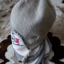 耳当て付き　ニット帽の画像