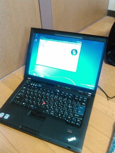 中古 lenovo レノボ　ノートPC T61 7658A37 Core2Duo 2.1GHzバッテリー交換済み(手渡し限定)