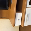 木目調テレビ台（テレビボード、引出し、背板付き）を差し上げますの画像