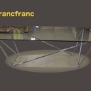 Francfranc ガラスローテーブルの画像