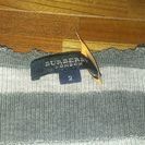 美品正規品!Burberry London濃淡ｸﾞﾚｰﾎﾞｰﾀﾞｰｶｰﾃﾞｨｶﾞﾝ2ﾊﾞｰﾊﾞﾘｰの画像