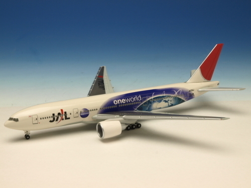 さらに値下げしました：＜新品＞Herpa社製 1/400 日本航空ワンワールド特別塗装機 B777-200ER 完成品を2,000円で。