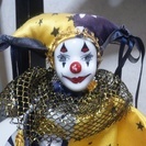 ピエロ道化師 一部欠損あり コレクション作品 陶器人形の画像