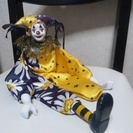 ピエロ道化師 一部欠損あり コレクション作品 陶器人形の画像