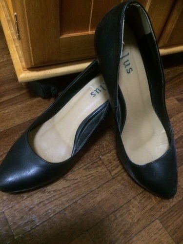 25cm★5E★ブラックパンプス★