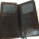 新品　革　財布　ダークブラウンの画像