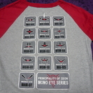 機動戦士ガンダム　ラグランロングTシャツ　裏面全面モノアイ刺繍ワッペン　＊レアもの！の画像