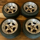 ～SOLD！～【中古】USA直輸入 MSRホイール 15x9.0+15 4-100 (タイヤ付） ４本セット