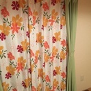 190cmサイズのカーテンセット(グリーン)の画像