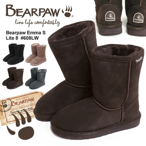 新品タグ付　BEAR　PAW　ムートンブーツ　サイズ24cm　ブラック　定価16000円