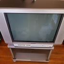 【動作OK】 AIWA アイワ　フラット画面　21型テレビ　TV-F21ST1 　★テレビ台付き★の画像