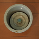 陶器のぬか床容器と重石のセット　の画像