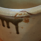 陶器のぬか床容器と重石のセット　の画像