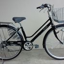 超美品☆中古自転車/LEDオートライト/外装６段/ノーパンクタイヤ/27インチ/ブラック