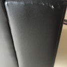 noce  2人掛け黒皮ソファの画像