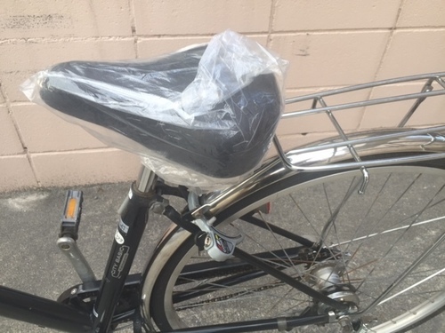 【前橋市内引渡し】自転車27インチ カゴ/鍵/ライト付き 前橋市内引渡し】ママチャリ 27インチ オートライト/3段変速/鍵