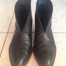 【超美品】ショートブーツ 本革 黒23.0の画像