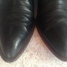 【超美品】ショートブーツ 本革 黒23.0の画像
